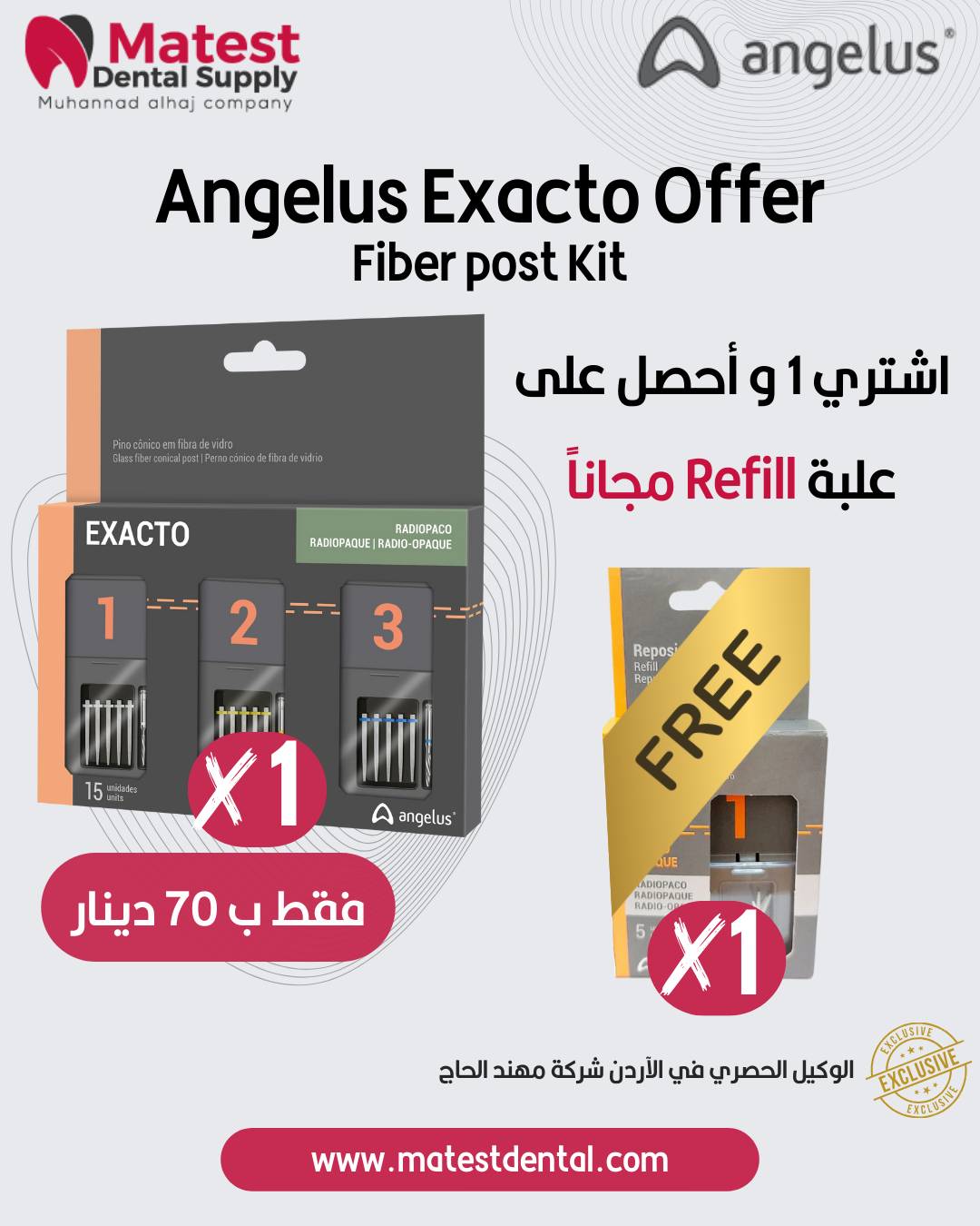 Angelus Exacto Offer - Fiber post Kit