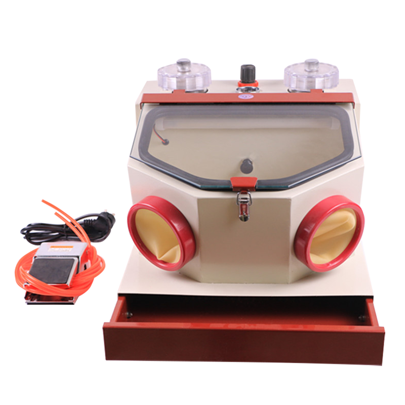 Twin-Pen Sand Blasting Machine with Drawer