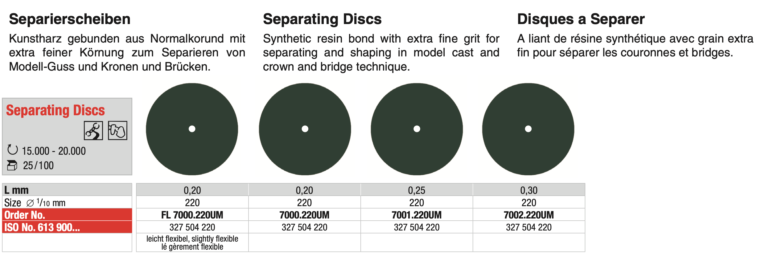 Separating Discs Extra Fine