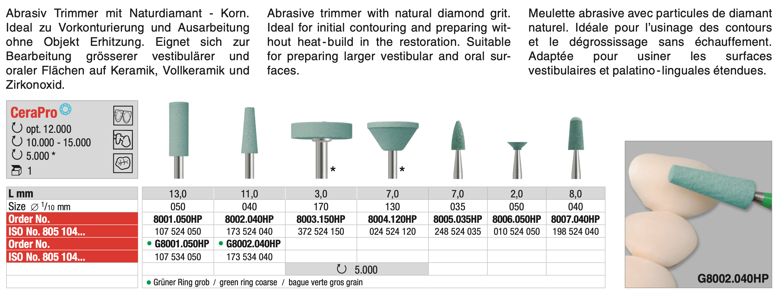 CeraPro HP - Natural Diamond Grit Abrasive Trimmer