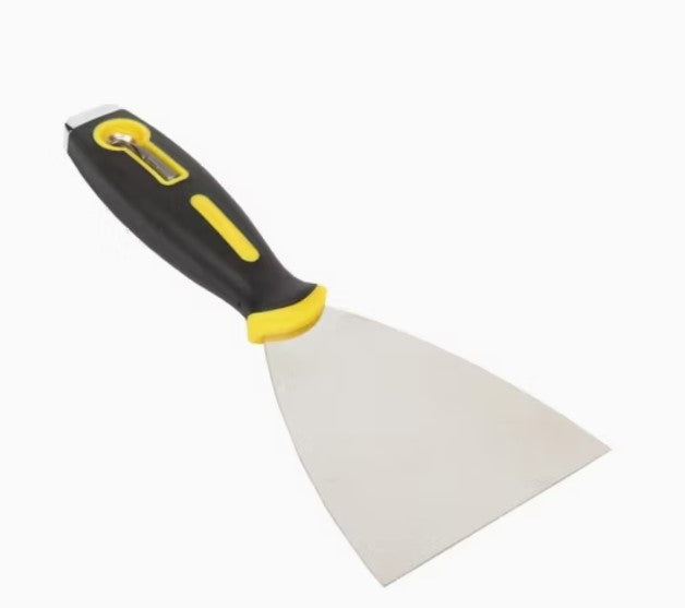 StAINLESS STEEL PUTTY KNIFE WITH RUBBER HANDLE