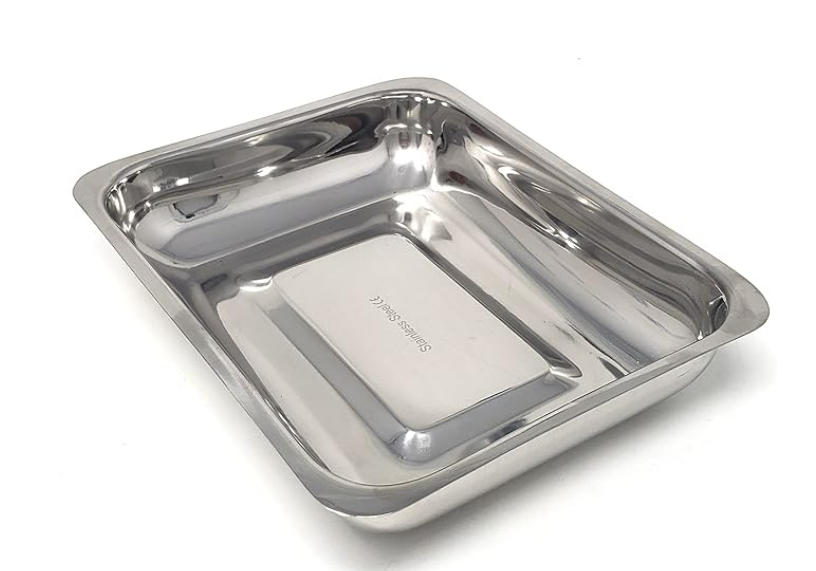 Universal tray deep rectangular stainless steel