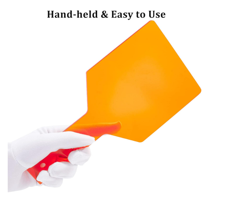 Dental shield UV protection hand-held Orange