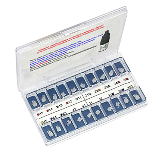 Kit of Brackets Prescription Roth Composite .022" Can. 13° Ang. Hook Can./Bicusp.