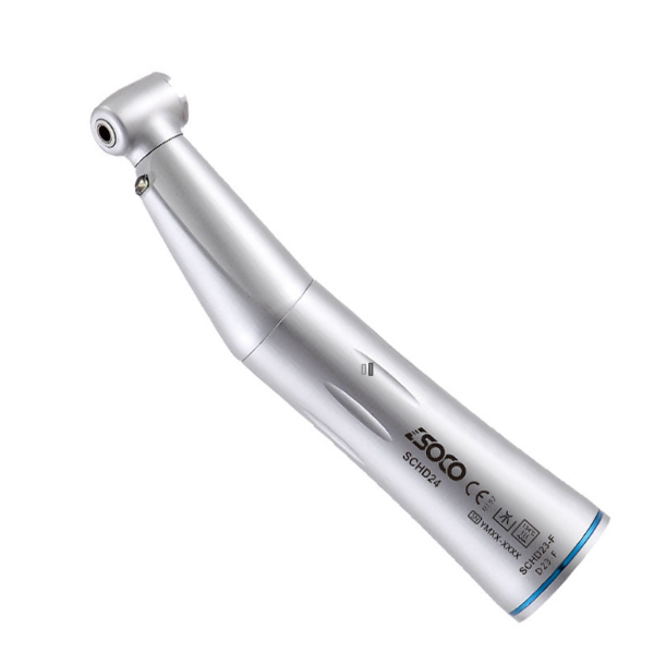 (SCHD23-F)- 1:1 Internal Inner Channel Push Button Contra Angle Low Speed Handpiece with Generator