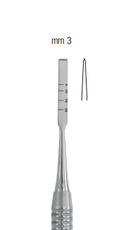 Bone Chisel Double Cut 9mm Tip- L 155mm
