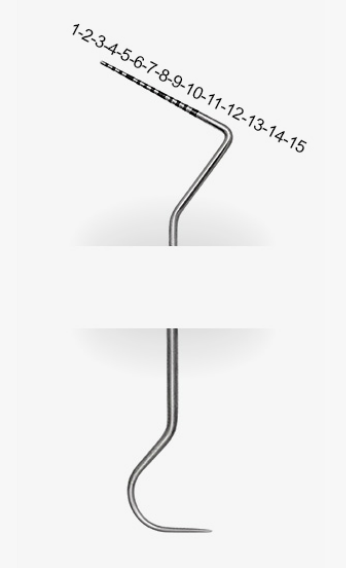 Periodontal Probe with Explorer N.23 CP.15- Double Ende