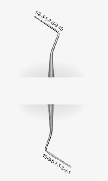 Periodontal Probe Williams/Goldman-Fox- Flat Tip- Double End