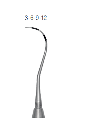 Periodontal Probe Double-Ended Nabers 2N - Color Coded