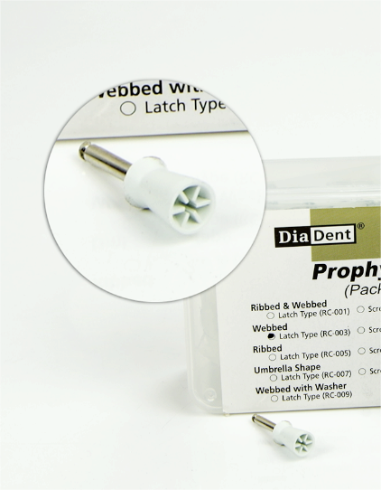 Prophy rubber cup webbed - latch type