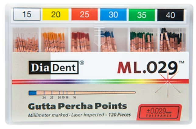 DiaDent Gutta Percha Points Millimeter Marked ML.029 - Root Canal Filling Material