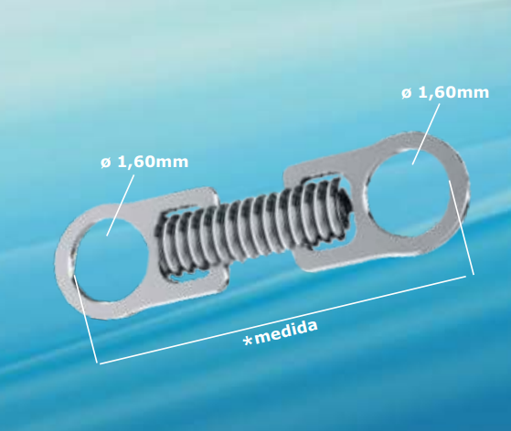 Spring Closed NiTi- Medium Force 200gf- Eyelets Ø1,60mm- 4 PCs