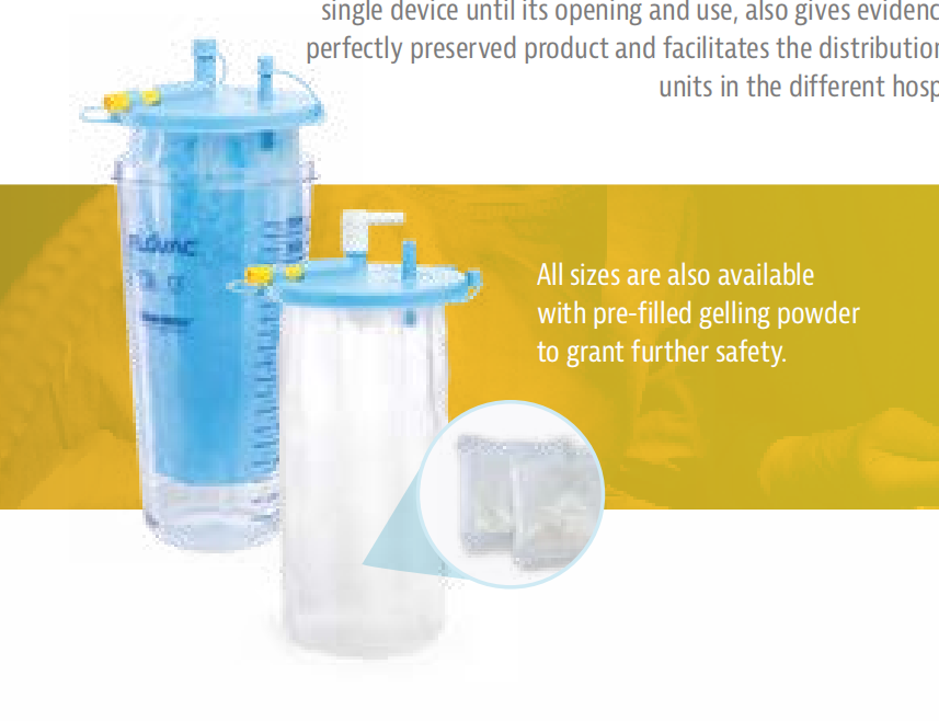 Flovac Disposable Liner Bag Hydrophobic 2L with Lid for Kyri Dss Device