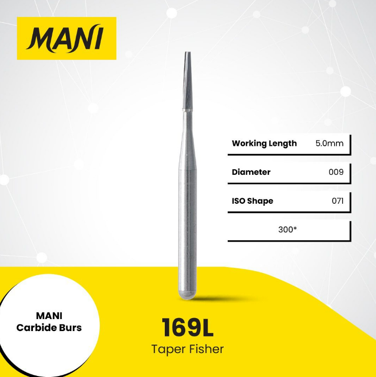 MANI Carbide Burs Taper Fissure