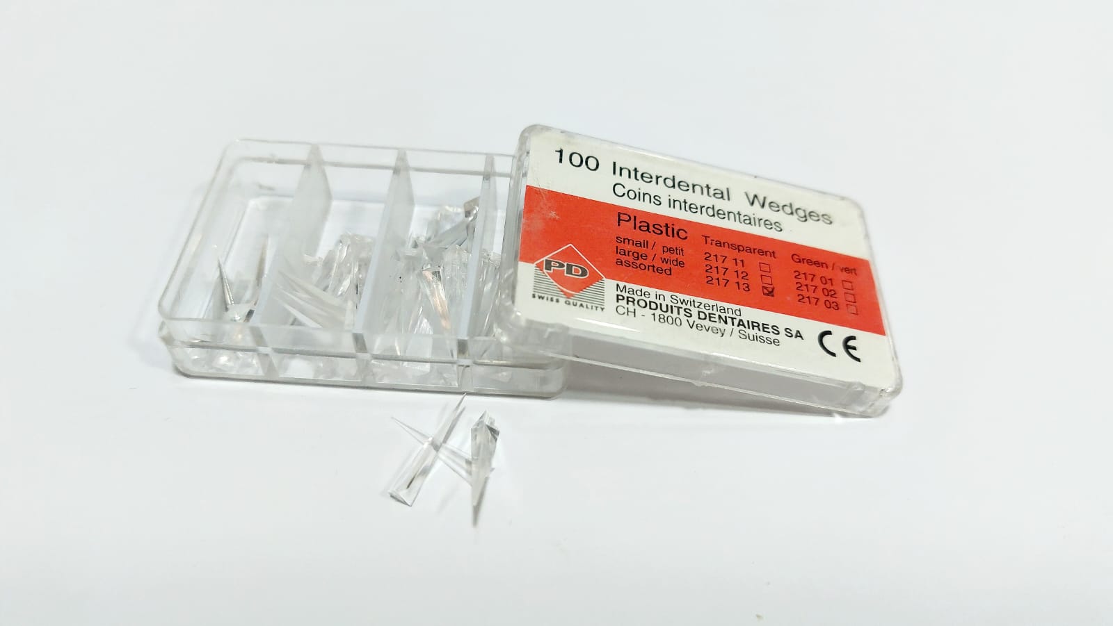 100 interdental wedges transparent plastic - pd