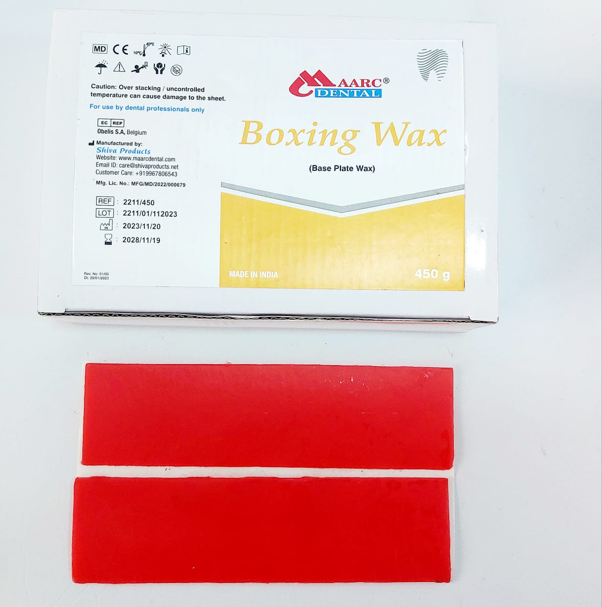 Boxing Wax Base Plate Red 450g