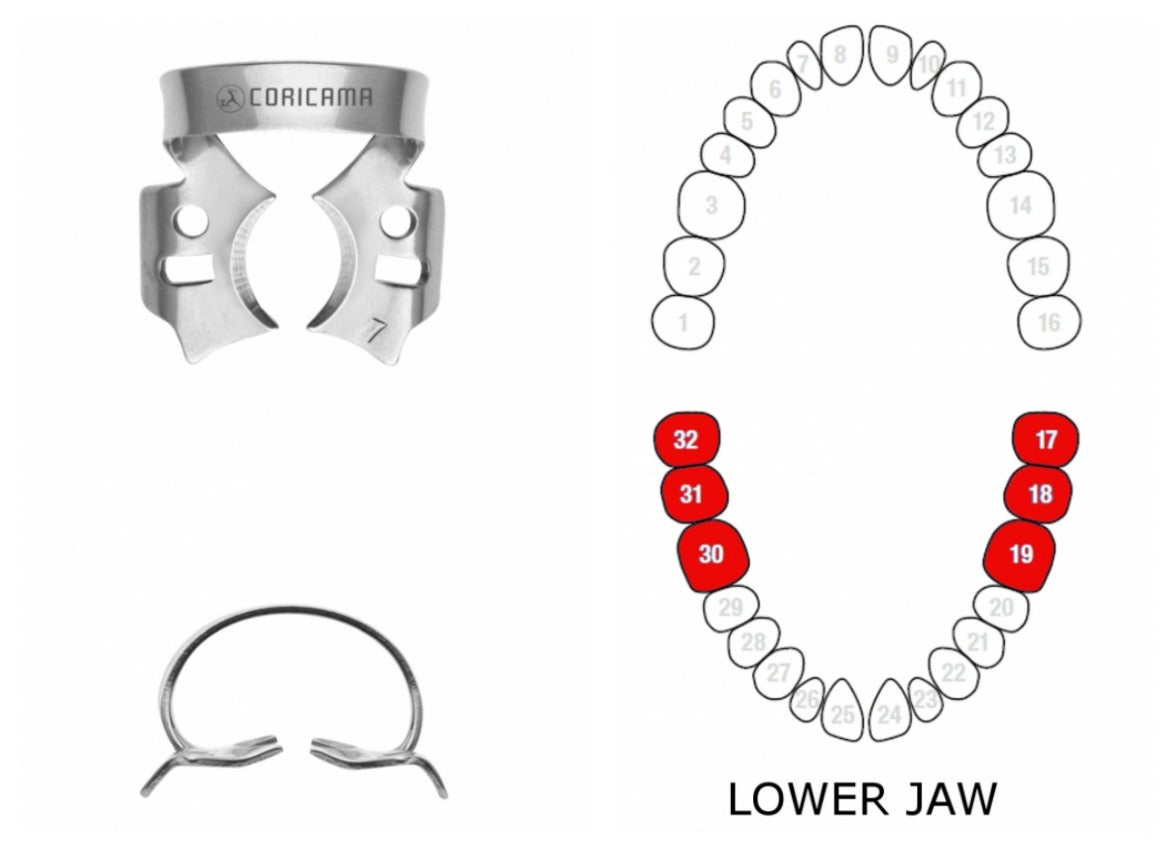 Rubber dam clamp – stainless steel