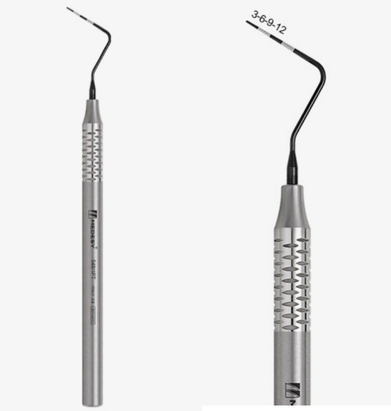 PERIODONTAL PROBE - Tip With DLC Coating- Millimetre Black Scale Markings