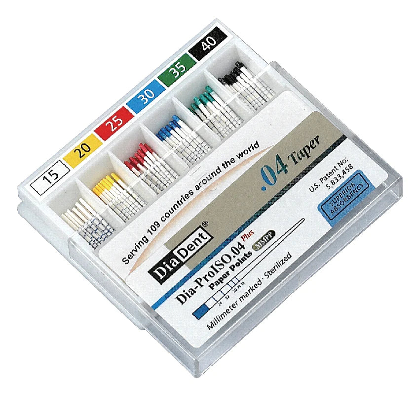 Dia-ProISO Paper Points Millimeter Marked Taper .04 Root Canal Filling Material