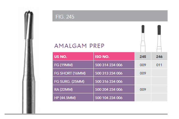 Classic Carbide Operative Burs - Amalgam Prep