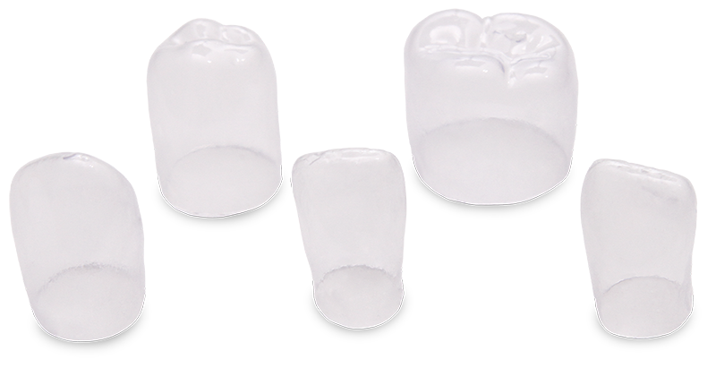 Transparent Crowns For Teeth Reconstruction