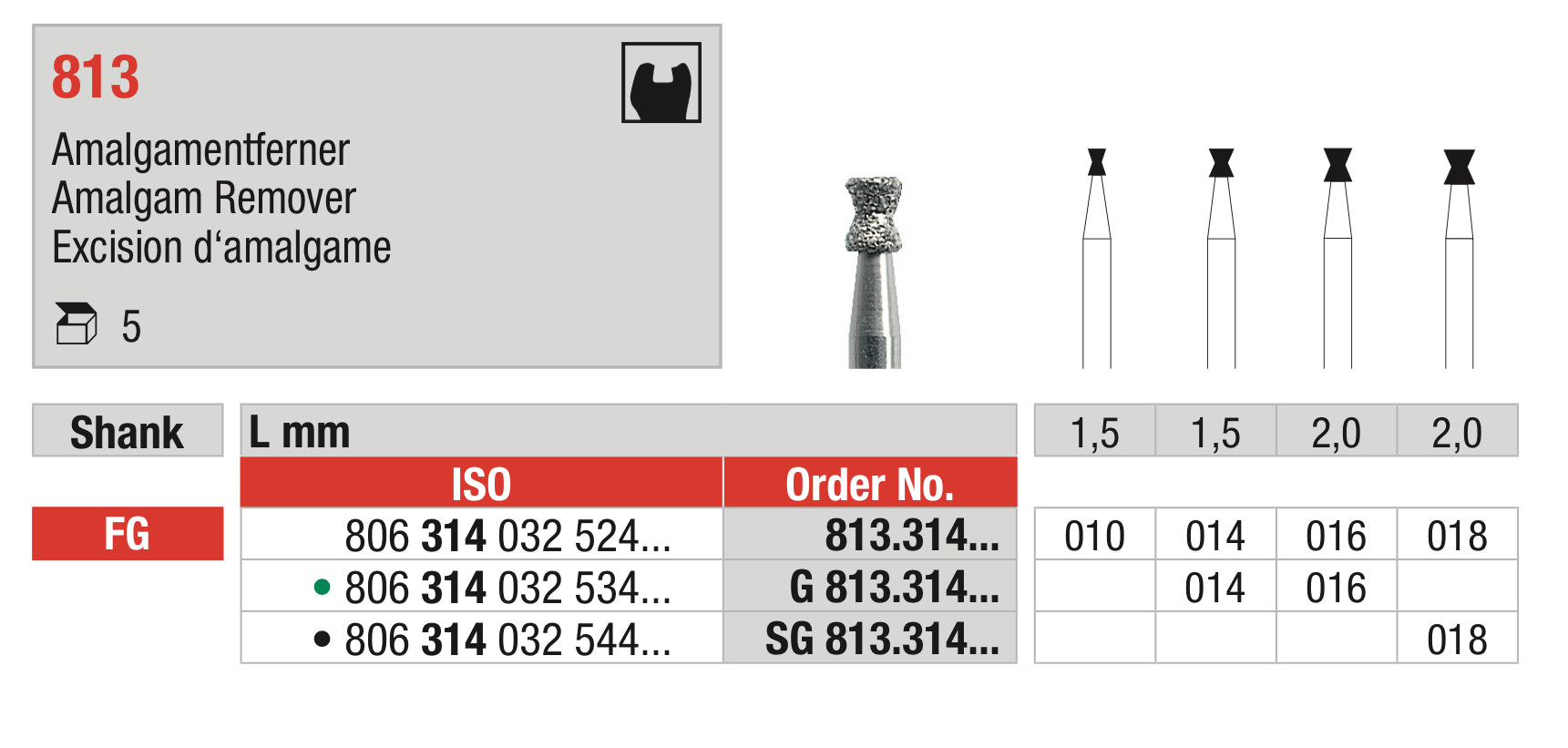 Amalgam remover diamond bur