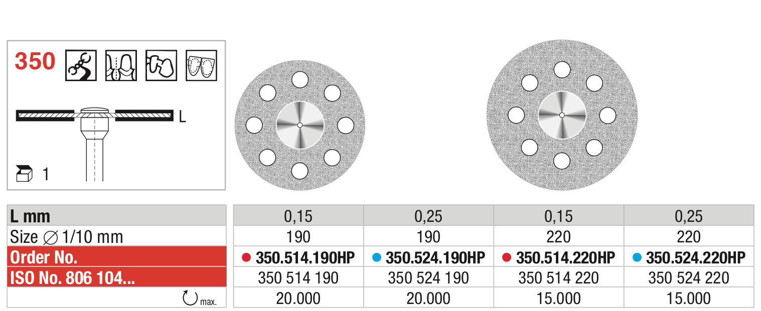 Diamond discs (superflex) for ceramics