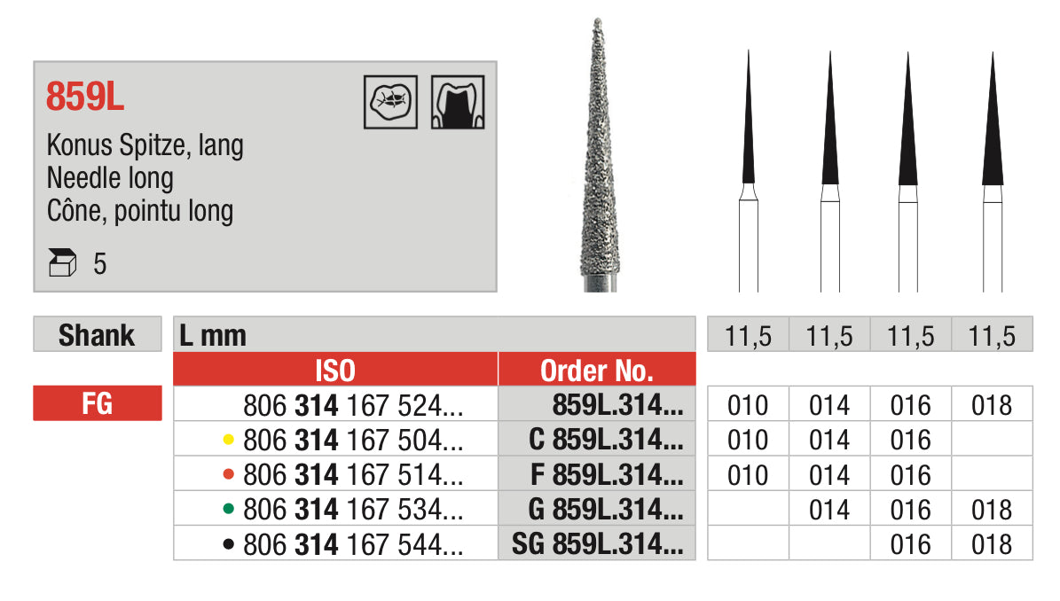 Long Needle Diamond Bur