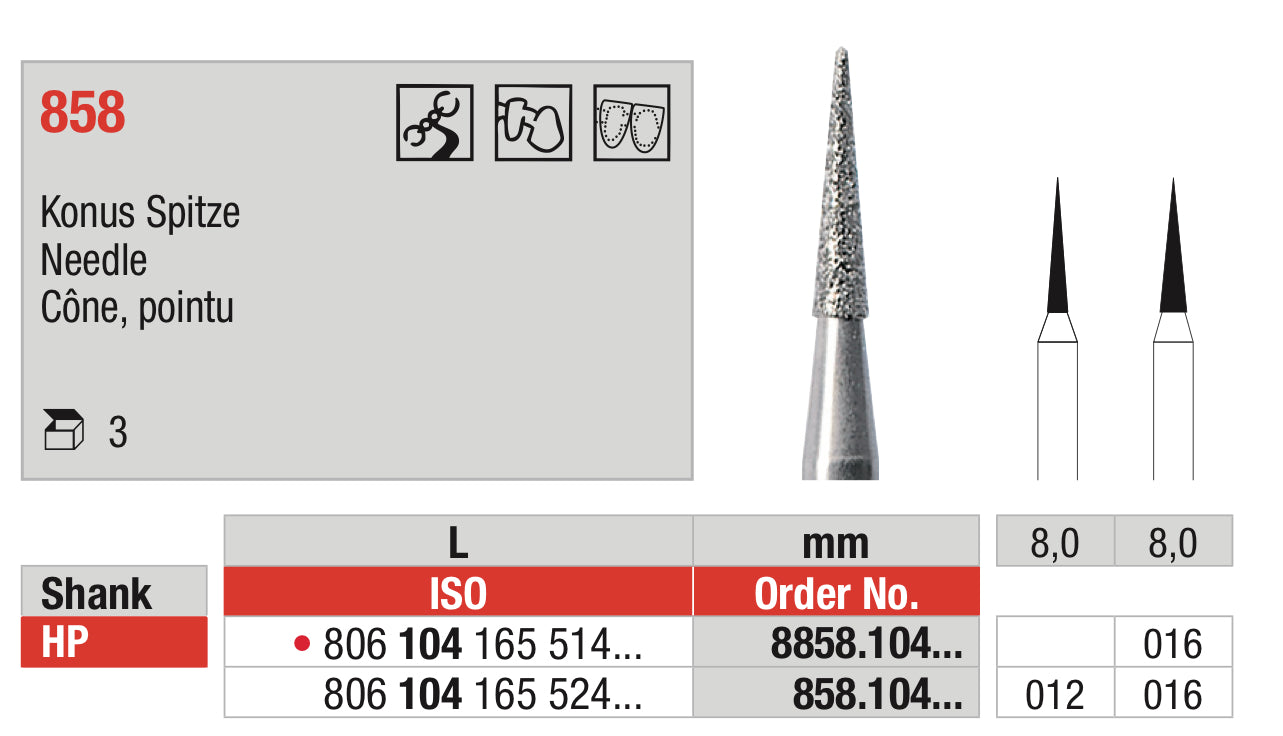 Needle Diamond Bur HP