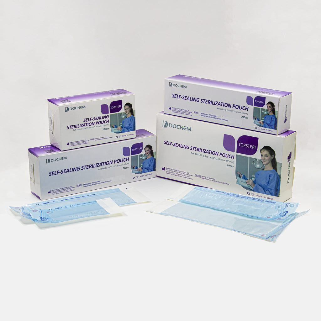 P&P Medical Surgical Sterilization Pouches – Self-Sealing – Box Of 200 – For Autoclave, Steam Sterilizer