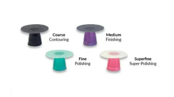 FINISHING AND POLISHING DISCS RAINBOW KIT(8 PCS WITH MANDREL)