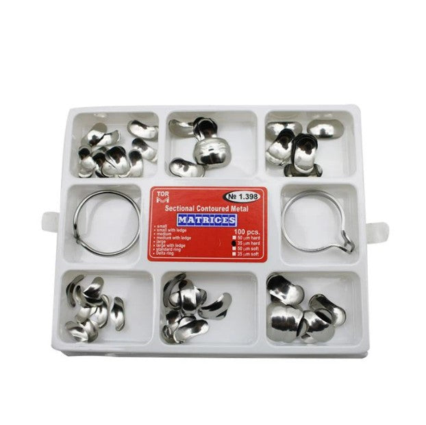 SECTIONAL CONTOURED METAL MATRIX BAND 100 PCS