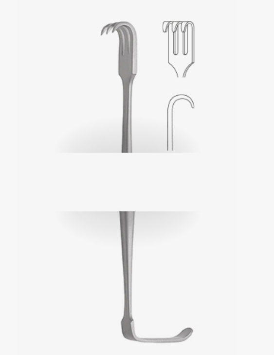 Retractor Tissue Double End- Senn-Miller & 5X20mm Tip- Flat Handle