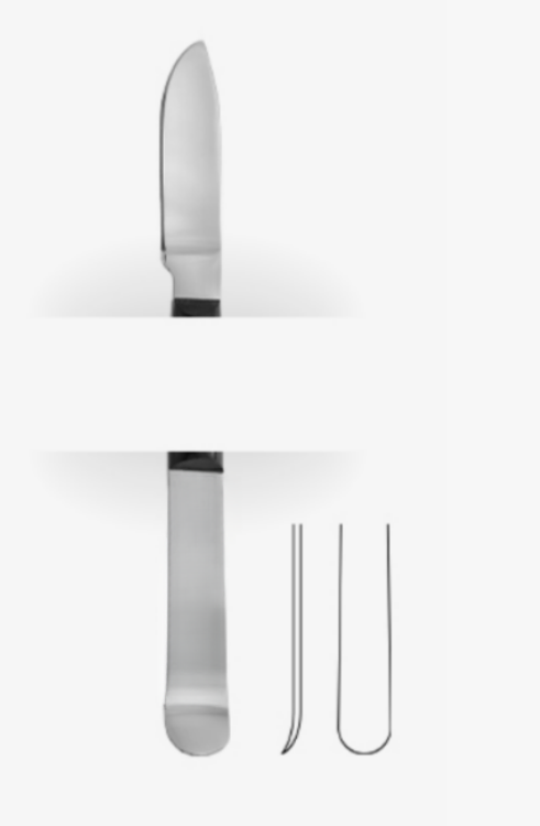 Wax Knives Wooden Handle- Fahnenstock 180mm