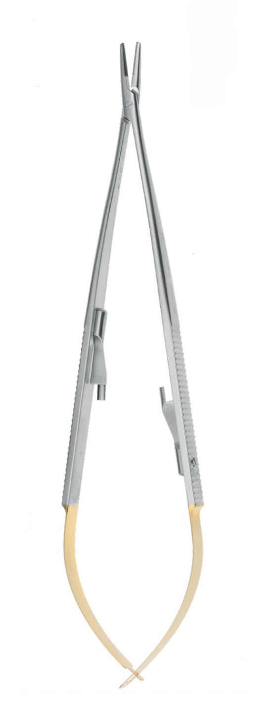 Needle Holder Microsurgical CASTROVIEJO- Spring Action TC Inserts