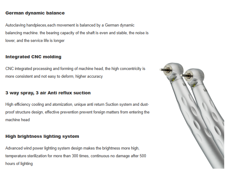 (SCHF22)- Max Push LED Handpiece with Generator 4 Holes