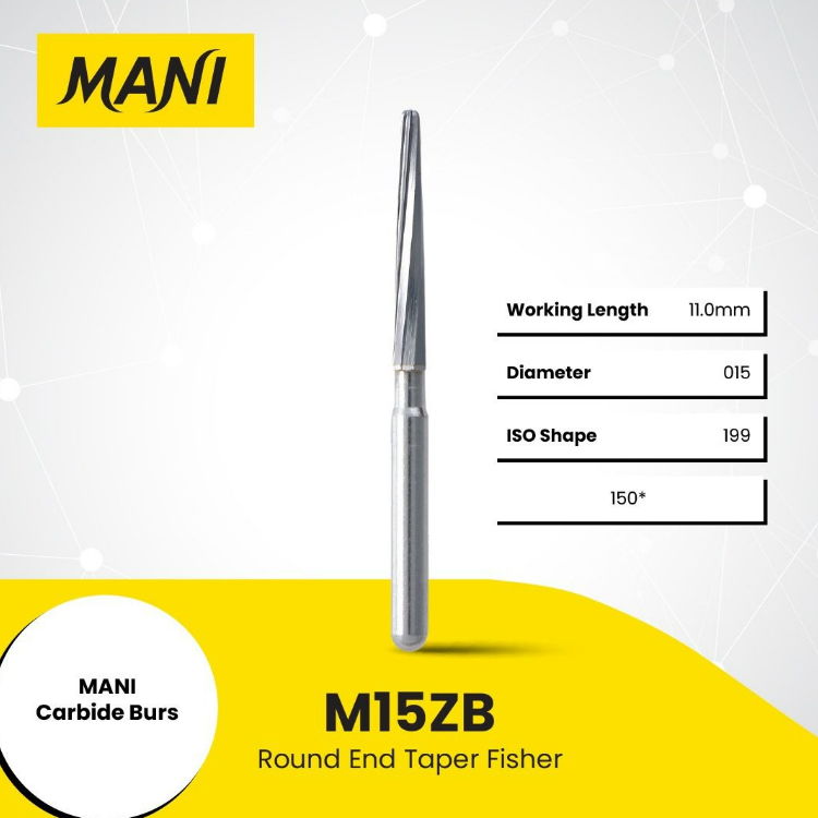 MANI Carbide Burs Round End Taper Fissure