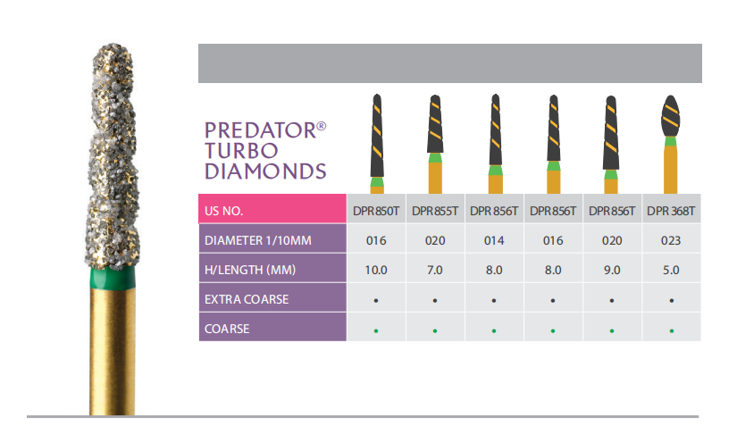 Prima Predator Turbo Diamond Bur