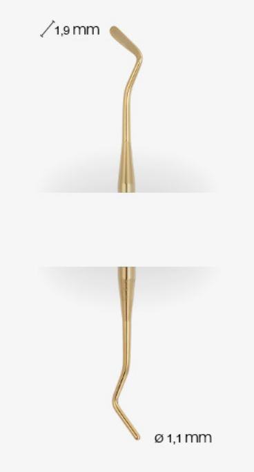 Composite Instrument Spatula with Plugger TIN Coated Gold