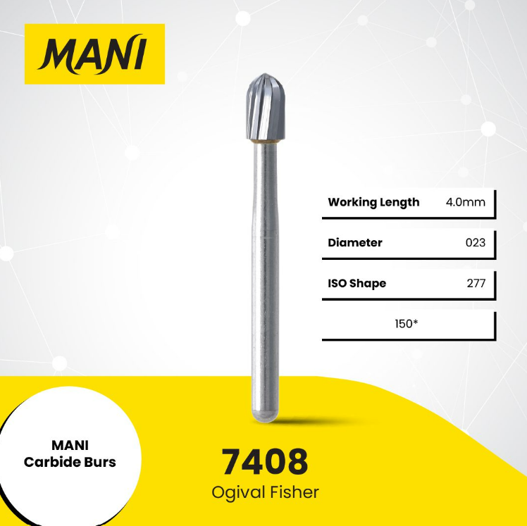 MANI Carbide Burs Ogival Fisher