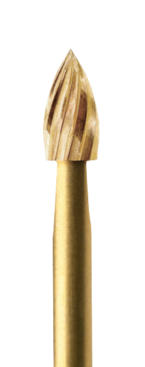 Carbide Gold Bur Trimming & Finishing 12 Blade- Flame