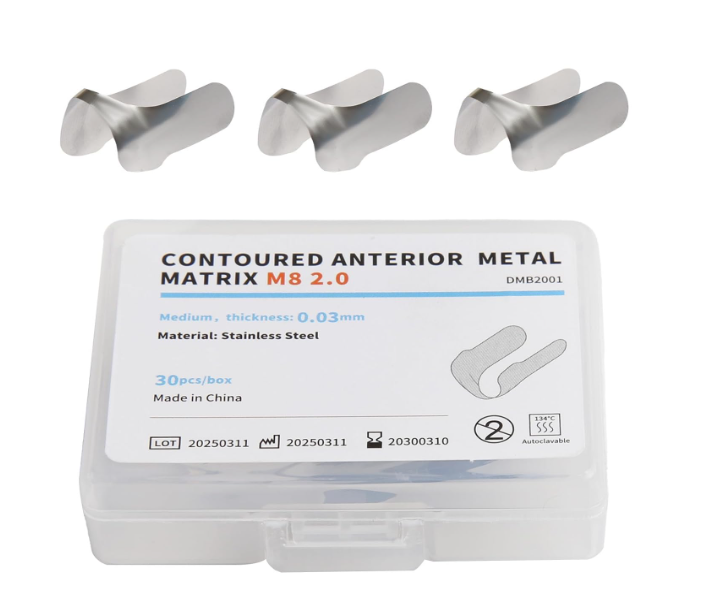 Matrix Contoured Anterior Stainless Steel Matrix Bands Sectional M8 2.0