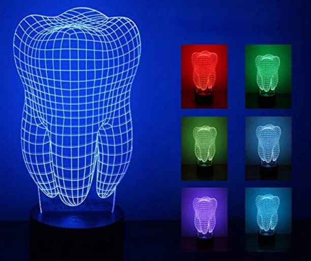 3D ILLUSION Lamp- Tooth-Shaped Night Light