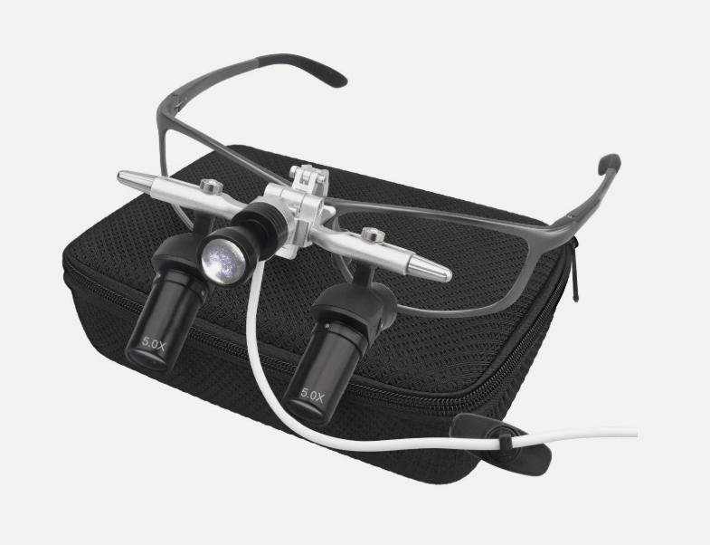 Dental Loupes Ergo Set Different Zoom:  4X,5X,6X with LED Light 5W