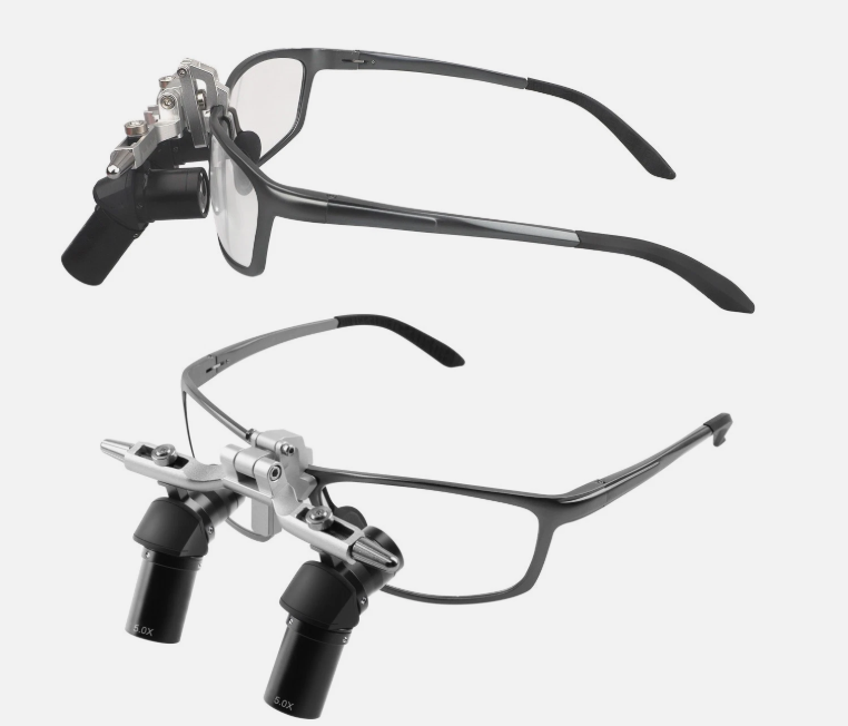 Dental Loupes Ergo Set Different Zoom:  4X,5X,6X with LED Light 5W