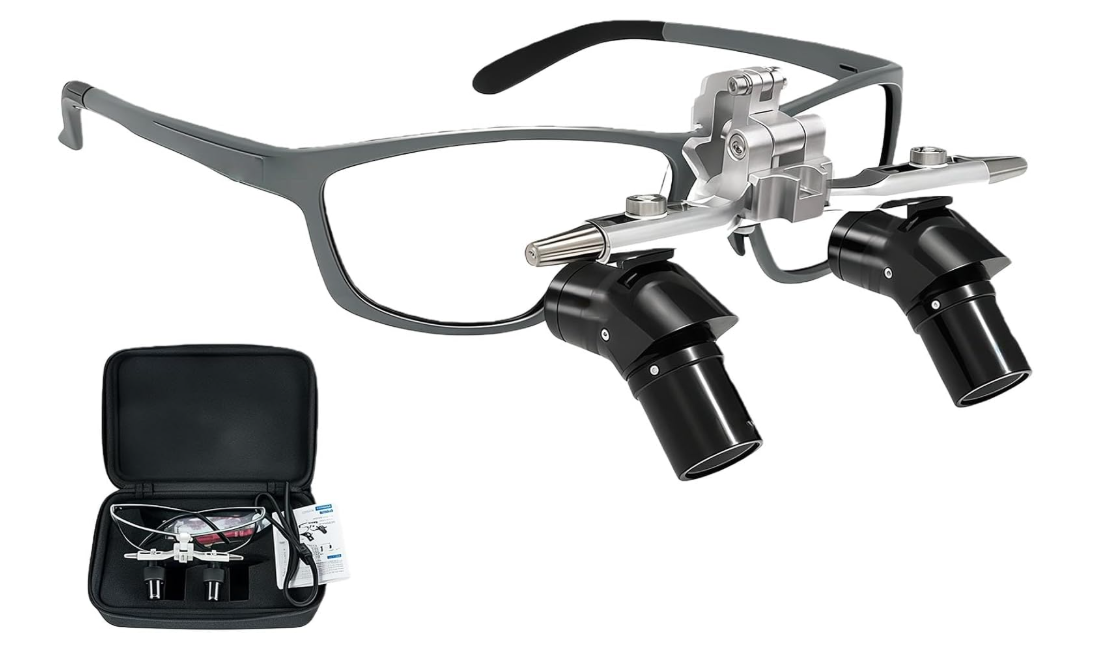Dental Loupes Ergo Set Different Zoom:  4X,5X,6X with LED Light 5W