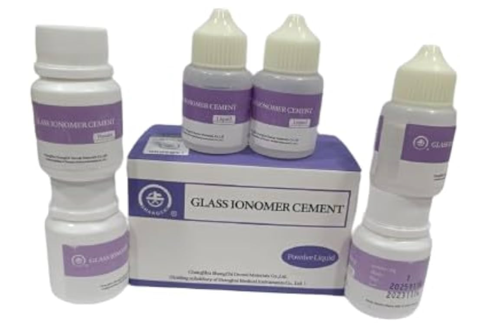 Glass Ionomer Cement- 3 Bottles Powder + 3 Bottles Liquid