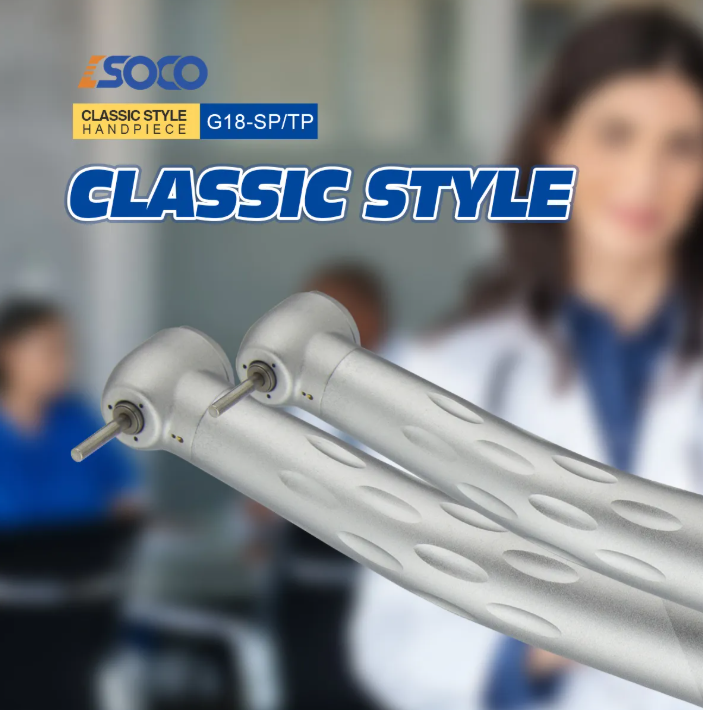 High-Speed Air Turbine Handpiece- Model: SCHG18-  Ceramic Bearing, 3-Way Spray, 4 Holes
