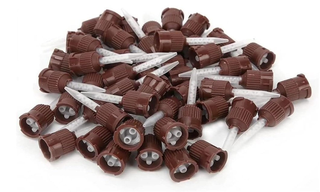 Impression Mixing Tips Brown Plastic Long 1:1