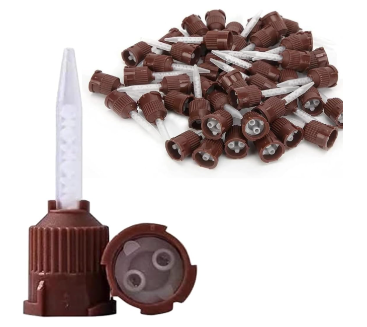 Impression Mixing Tips Brown Plastic Long 1:1